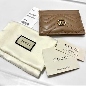 Gucci Marmont Card Case | Porcelain Rose